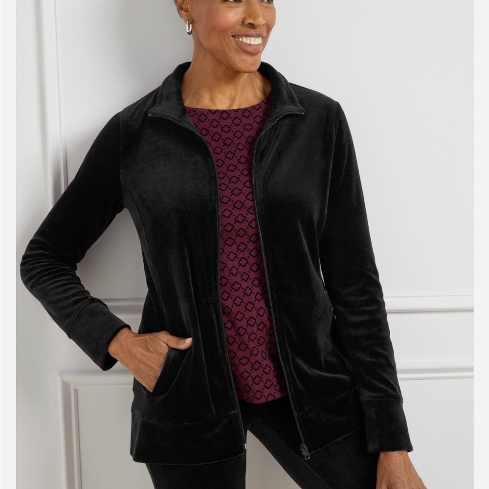 Talbots Black Velvet Jacket